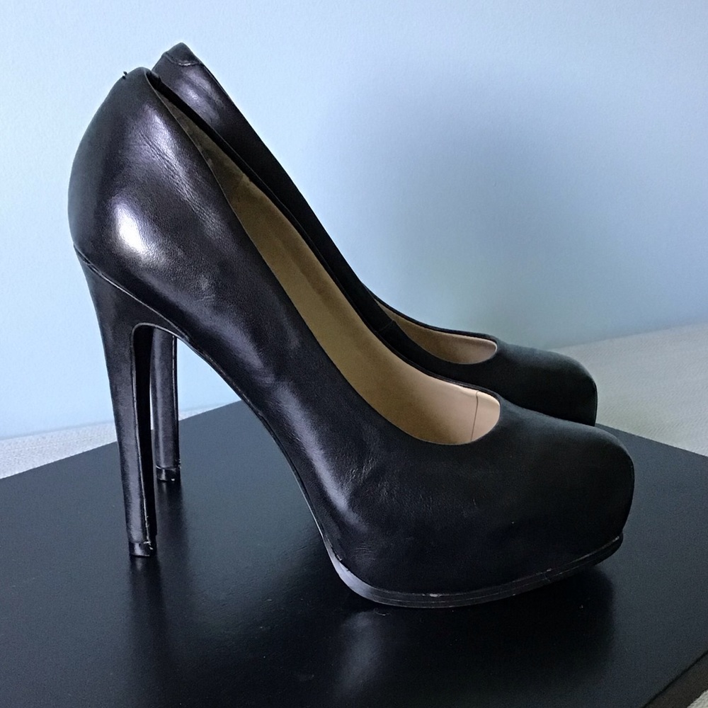 Kelsi Dagger Platform Leather Heels